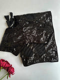 Heavy 5MM Multy & Sequins Embroidery work Black Saree