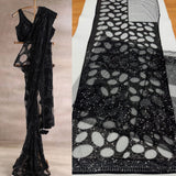 Heavy 5MM Multy & Sequins Embroidery work Black Saree