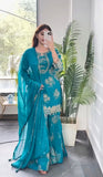 New Designer Party Wear Look Top-Plazzo and Dupatta With Heavy Embroidery Work