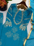 New Designer Party Wear Look Top-Plazzo and Dupatta With Heavy Embroidery Work