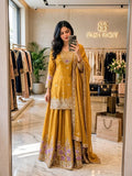 Pure Cinon Silk With Embroidery 5mm Sequence Work Salwar Kameez