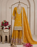 Pure Cinon Silk With Embroidery 5mm Sequence Work Salwar Kameez