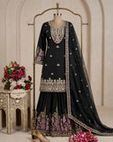Pure Cinon Silk With Embroidery 5mm Sequence Work Salwar Kameez