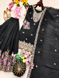 Pure Cinon Silk With Embroidery 5mm Sequence Work Salwar Kameez
