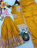 Pure Cinon Silk With Embroidery 5mm Sequence Work Salwar Kameez