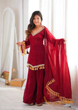 Doremon Crush With Real Mirror work Lace Border Salwar Kameez