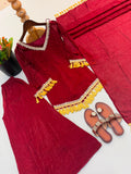 Doremon Crush With Real Mirror work Lace Border Salwar Kameez