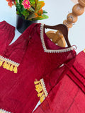 Doremon Crush With Real Mirror work Lace Border Salwar Kameez