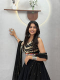 Pure cotton with Heavy gamthi work & mirror lace Work Beautiful Lehenga Choli