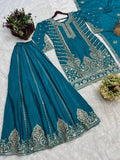 READY TO WEAR 3 PIECE FANCY KURTI WITH PLAZZO AND BEAUTIFUL DUPATTA