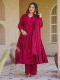 Heavy Roman Silk With Heavy Embroidery Work Anarkali Salwar Kameez