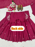 Heavy Roman Silk With Heavy Embroidery Work Anarkali Salwar Kameez