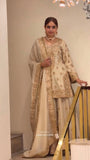 New Designer Party Wear Look Pure Chinon Silk Top Plazzo & Dupatta Set