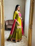 Fully Stitched & Ready to Wear Roman Glass With Real Mirror work Salwar Kameez