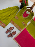 Fully Stitched & Ready to Wear Roman Glass With Real Mirror work Salwar Kameez