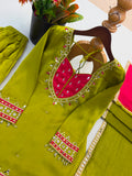 Fully Stitched & Ready to Wear Roman Glass With Real Mirror work Salwar Kameez