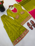 Fully Stitched & Ready to Wear Roman Glass With Real Mirror work Salwar Kameez