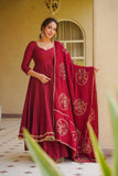 New Designer  Heavy Roman Silk Material Anarkali Suit In New Fancy Style