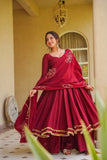 New Designer  Heavy Roman Silk Material Anarkali Suit In New Fancy Style
