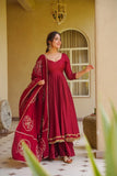 New Designer  Heavy Roman Silk Material Anarkali Suit In New Fancy Style