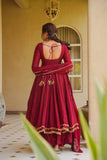 New Designer  Heavy Roman Silk Material Anarkali Suit In New Fancy Style