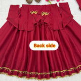 New Designer  Heavy Roman Silk Material Anarkali Suit In New Fancy Style