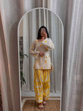 Heavy Pure Cameric Cotton Fully Fancy Sleeves With Latkan Co Ord Set