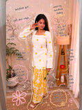 Heavy Pure Cameric Cotton Fully Fancy Sleeves With Latkan Co Ord Set