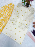 Heavy Pure Cameric Cotton Fully Fancy Sleeves With Latkan Co Ord Set
