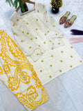 Heavy Pure Cameric Cotton Fully Fancy Sleeves With Latkan Co Ord Set