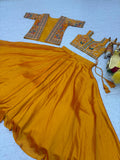 Pure Vichitra with Heavy embroidery Thread Work Beautiful Lehenga Choli