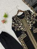 WEDDING SEASON WEAR BEAUTIFUL SEQUENCE EMBROIDERED WORKED TOP PLAZZO WITH DUPATTA