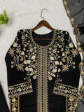 WEDDING SEASON WEAR BEAUTIFUL SEQUENCE EMBROIDERED WORKED TOP PLAZZO WITH DUPATTA