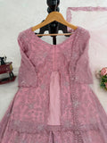 Faux Georgette with thread with Sequence with rivet moti Salwar Kameez