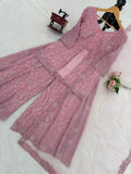 Faux Georgette with thread with Sequence with rivet moti Salwar Kameez