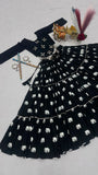 Pure cotton with heavy Hand Work with real kodi work with hand latkan Lehenga Choli
