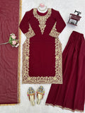 Faux Georgette with Soft Micro Inner Lining & Thread With Intricate Sequence work Salwar Kameez