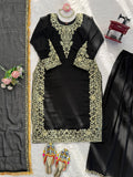 Faux Georgette with Soft Micro Inner Lining & Thread With Intricate Sequence work Salwar Kameez