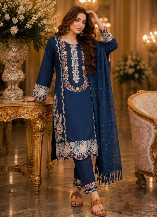 New Designer Party Wear Look Pure Satin Rayon Top & Bottom With Dupatta set