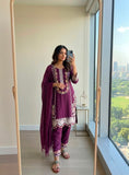 New Designer Party Wear Look Pure Satin Rayon Top & Bottom With Dupatta set