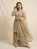 WEDDING SEASON WEAR BEAUTIFUL SEQUENCE EMBROIDERED WORKED TOP PLAZZO WITH DUPATTA