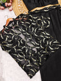 Chinnon Silk with Multi-Thread Embroidery Sequence Work Beautiful Saree