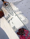 New Designer Party Wear Look Pure Satin Rayon Top & Pajama Farchi With Dupatta set