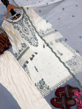 New Designer Party Wear Look Pure Satin Rayon Top & Pajama Farchi With Dupatta set