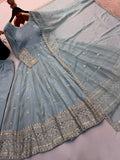 Fully Stitched & Ready to Wear Crunchy Silk With Embroidered Sequence work Salwar Kameez