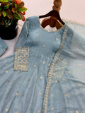 Fully Stitched & Ready to Wear Crunchy Silk With Embroidered Sequence work Salwar Kameez