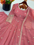 Fully Stitched & Ready to Wear Crunchy Silk With Embroidered Sequence work Salwar Kameez