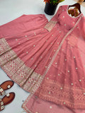 Fully Stitched & Ready to Wear Crunchy Silk With Embroidered Sequence work Salwar Kameez