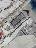 PURE CHINON SILK WITH DIGITAL PRINTED KRUTI PENT WITH DUPATTA