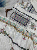 PURE CHINON SILK WITH DIGITAL PRINTED KRUTI PENT WITH DUPATTA